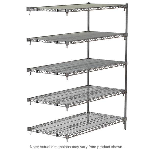 Metro - 2,000 Lb Capacity 5 Shelf Wire Shelving - Add-On Unit - Exact Tooling
