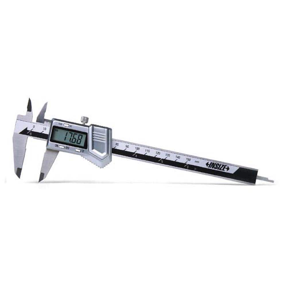 Insize USA LLC - Electronic Calipers; Minimum Measurement (Decimal Inch): 0.0000 ; Maximum Measurement (Decimal Inch): 8 ; Accuracy Plus/Minus (Decimal Inch): 0.0012 ; Resolution (Decimal Inch): 0.0005 ; IP Rating: None ; Data Output: Yes - Exact Tooling
