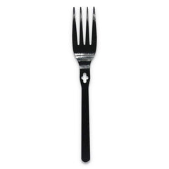 WeGo - Paper & Plastic Cups, Plates, Bowls & Utensils; Breakroom Accessory Type: Fork ; Breakroom Accessory Description: Utensils-Disposable Fork ; Color: Black - Exact Tooling