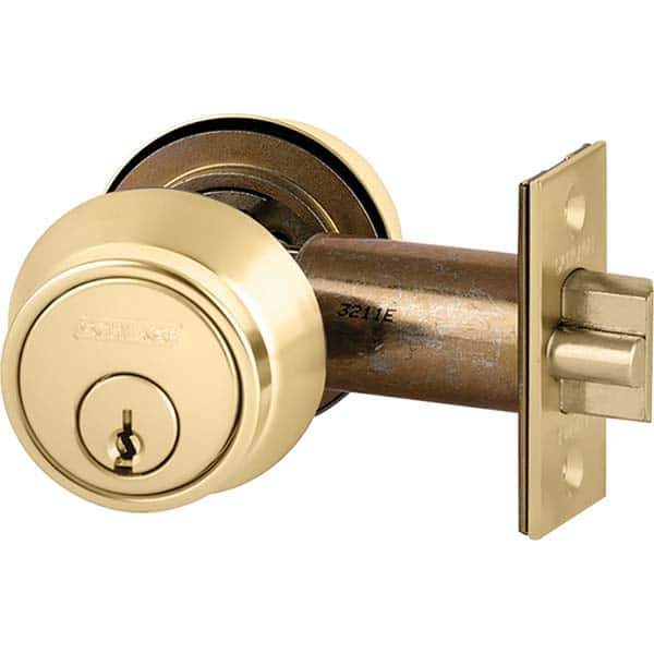 Schlage - Deadbolts Type: Deadlocking Latch Door Thickness Range: 1-1/2-1-3/4 - Exact Tooling