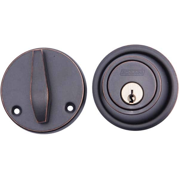 Schlage - Deadbolts Type: Single Cylinder Door Thickness Range: 1-3/8 - 1-7/8 - Exact Tooling
