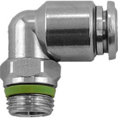 Aignep USA - Metal Push-To-Connect Tube Fittings; Type: Male Elbow Swivel ; Tube Outside Diameter (mm): 4 ; Maximum Working Pressure: 290.000 ; Connection Style: Push to Connect ; Connection Type: Push to Connect ; Material: 316L Stainless Steel - Exact Tooling