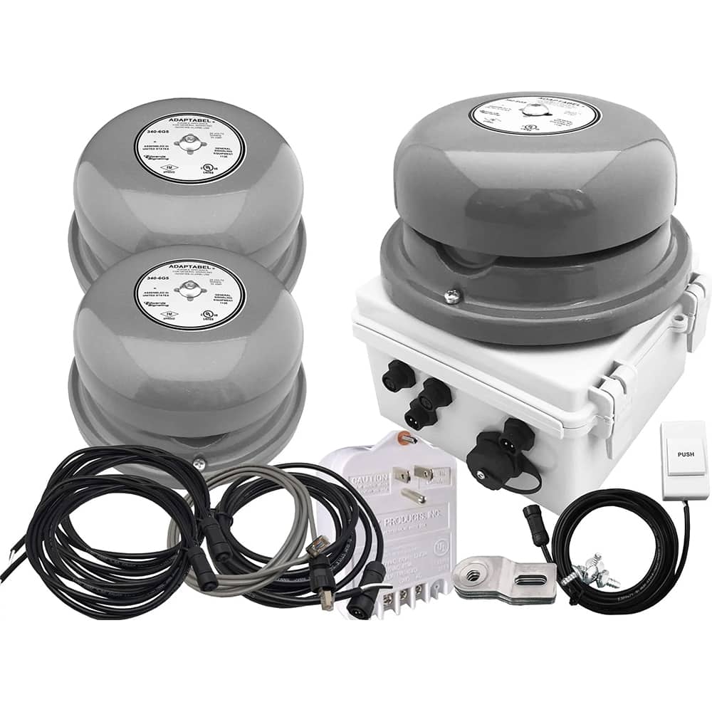 LinorTek - Bells, Horns & Sirens; Type: IP Bell ; Explosion Proof: No ; Vibrating: Yes ; Weatherproof: Yes ; Decibels @ Ten Feet (dB): 92.00 ; Voltage: 24 VAC - Exact Tooling