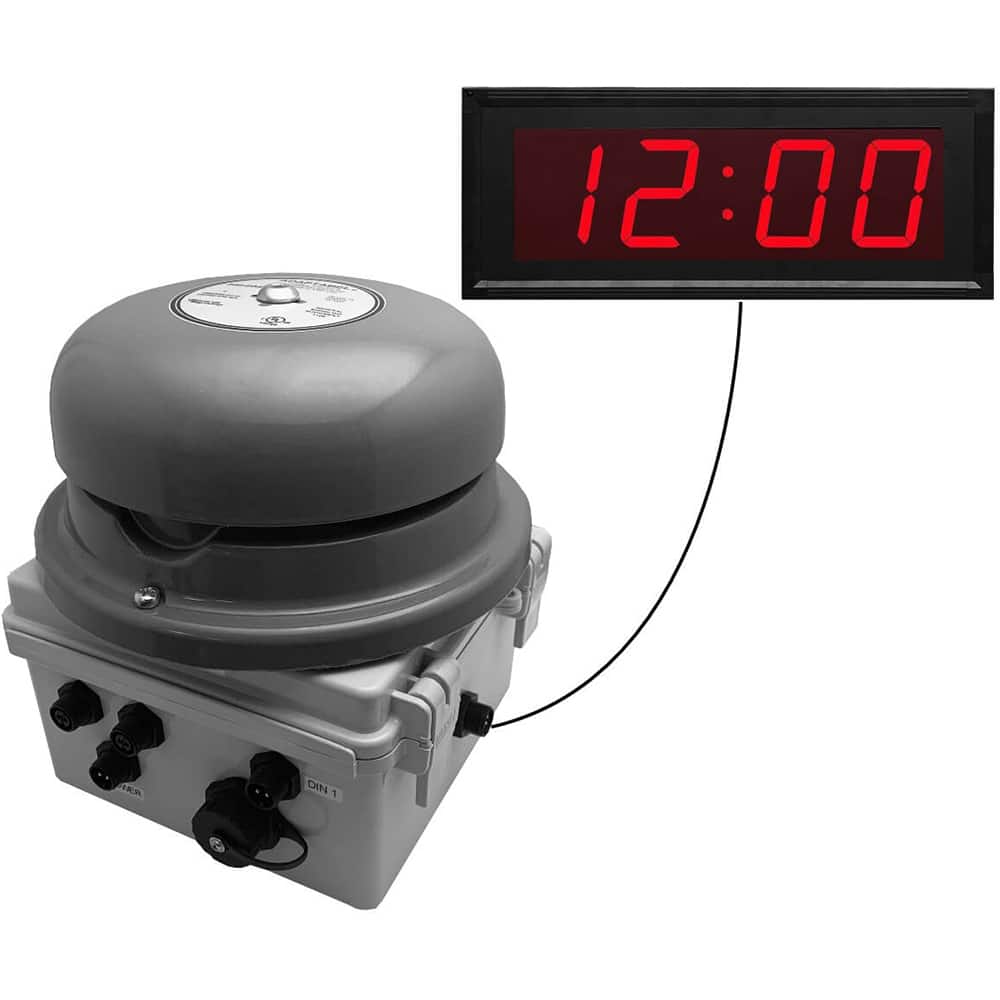 LinorTek - Bells, Horns & Sirens; Type: IP Bell Clock ; Explosion Proof: No ; Vibrating: Yes ; Weatherproof: Yes ; Decibels @ Ten Feet (dB): 92.00 ; Voltage: 24 VAC - Exact Tooling