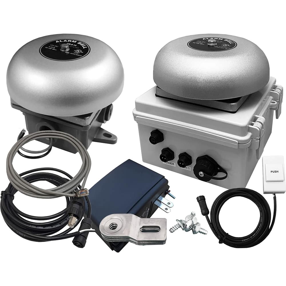 LinorTek - Bells, Horns & Sirens; Type: IP Bell ; Explosion Proof: No ; Vibrating: Yes ; Weatherproof: Yes ; Decibels @ Ten Feet (dB): 88.00 ; Voltage: 12 VAC/VDC - Exact Tooling