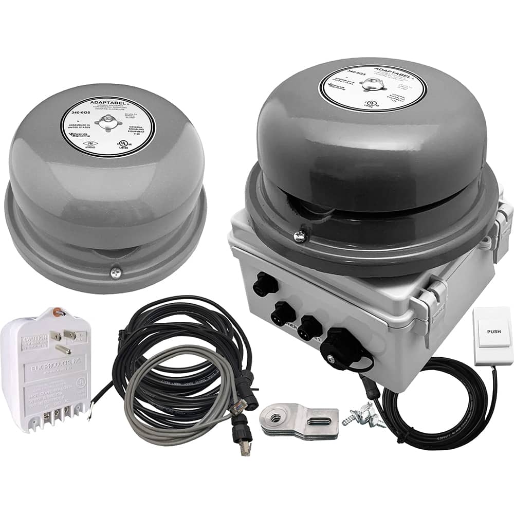 LinorTek - Bells, Horns & Sirens; Type: IP Bell ; Explosion Proof: No ; Vibrating: Yes ; Weatherproof: Yes ; Decibels @ Ten Feet (dB): 92.00 ; Voltage: 24 VAC - Exact Tooling