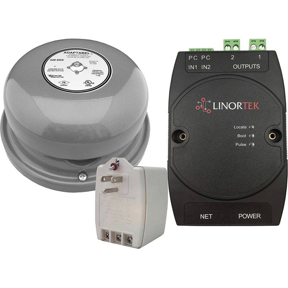 LinorTek - Bells, Horns & Sirens; Type: IP Bell ; Explosion Proof: No ; Vibrating: Yes ; Weatherproof: Yes ; Decibels @ Ten Feet (dB): 92.00 ; Voltage: 12-24V AC/DC - Exact Tooling