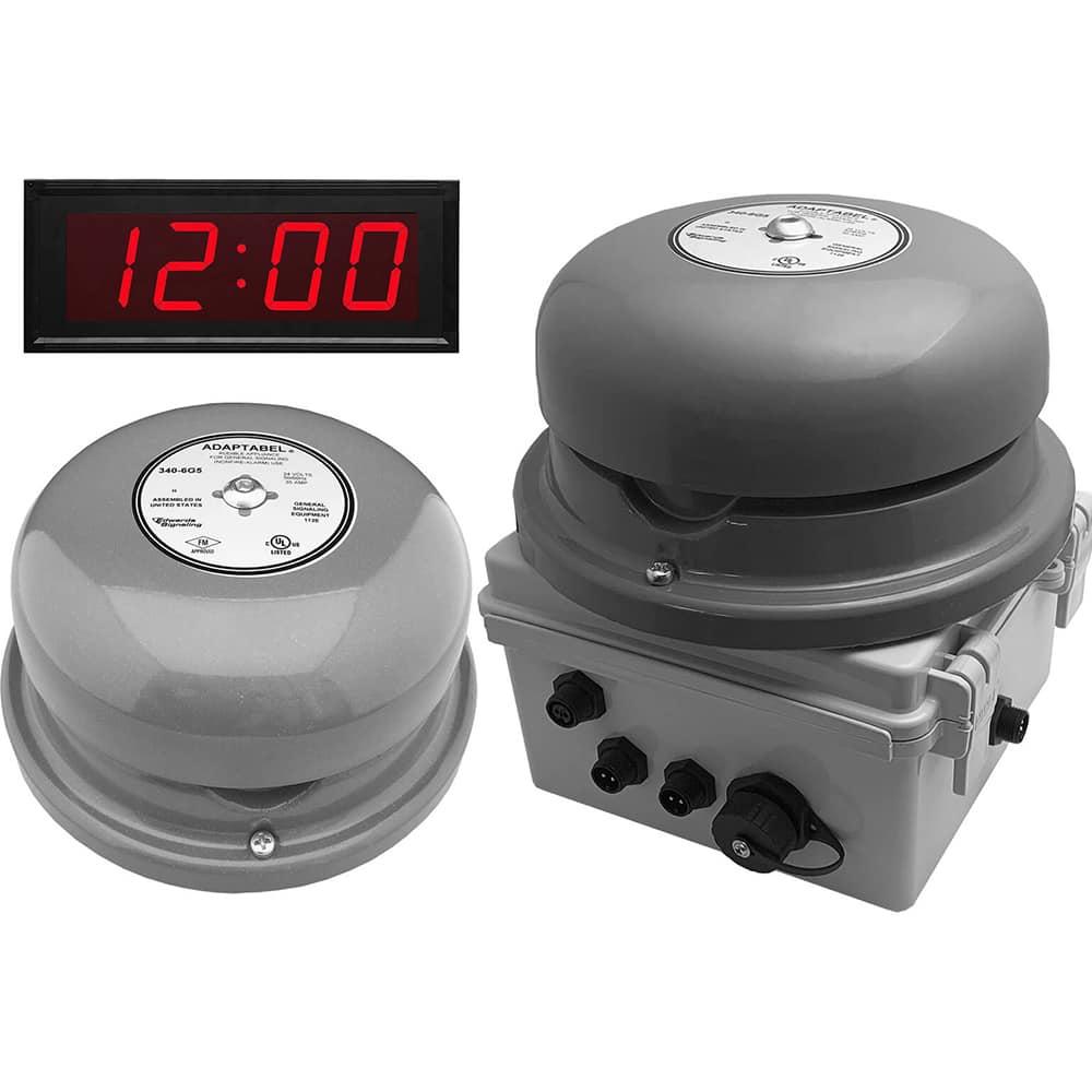 LinorTek - Bells, Horns & Sirens; Type: IP Bell Clock ; Explosion Proof: No ; Vibrating: Yes ; Weatherproof: Yes ; Decibels @ Ten Feet (dB): 92.00 ; Voltage: 24 VAC - Exact Tooling