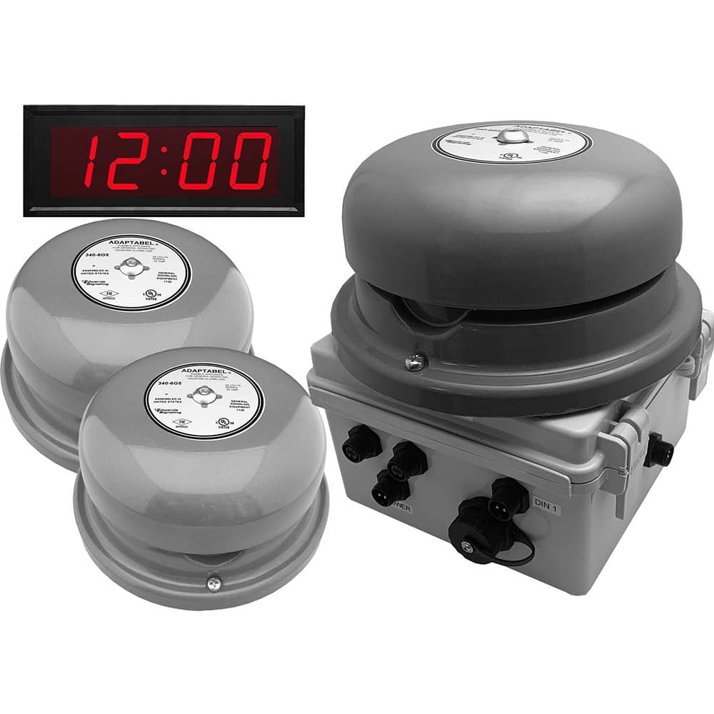 LinorTek - Bells, Horns & Sirens; Type: IP Bell Clock ; Explosion Proof: No ; Vibrating: Yes ; Weatherproof: Yes ; Decibels @ Ten Feet (dB): 92.00 ; Voltage: 24 VAC - Exact Tooling