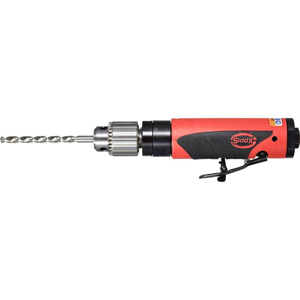 Sioux Tools - Air Drills; Chuck Size: 1/4 ; Chuck Type: Keyed ; Handle Type: Inline ; Horsepower: 0.4000 ; Reversible: Non-Reversible ; Speed (RPM): 3000.00 - Exact Tooling