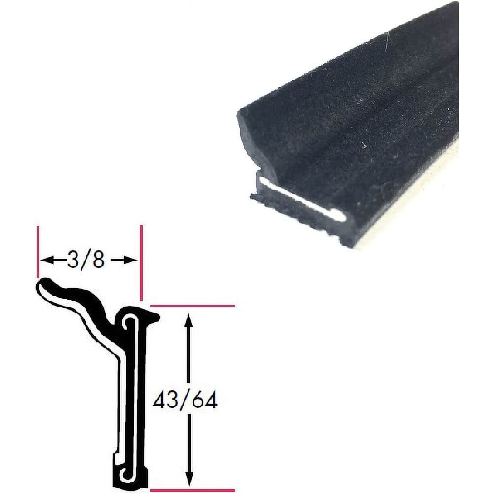 Fairchild Industries - Automotive Replacement Parts; Type: Belt Weatherstrip ; Application: Beltline Without Stainless Steel Bead Rigid Flocked Lining Rubber Covered, 48 In. - Exact Tooling