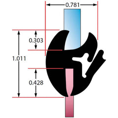 Fairchild Industries - Automotive Replacement Parts; Type: Self-Sealing Weatherstrip ; Application: One Piece Rubber Glass Sealing Weatherstrip for Windshields, , 25 Ft., Each - Exact Tooling