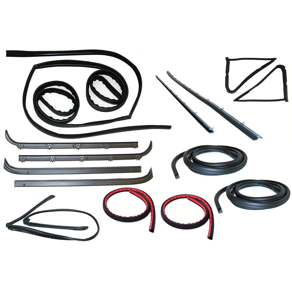 Fairchild Industries - Automotive Replacement Parts; Type: Belt; Channel; Seal Kit ; Application: 1980-1986 Ford Bronco Belt, Channel, Seal Kit replaces OEM# F5TZ1521536A; F2TZ98422A00A; EOTZ1021453A; EOTZ1021452A; EOTZ1021457A; EOTZ1021456A; E8TZ9841610 - Exact Tooling