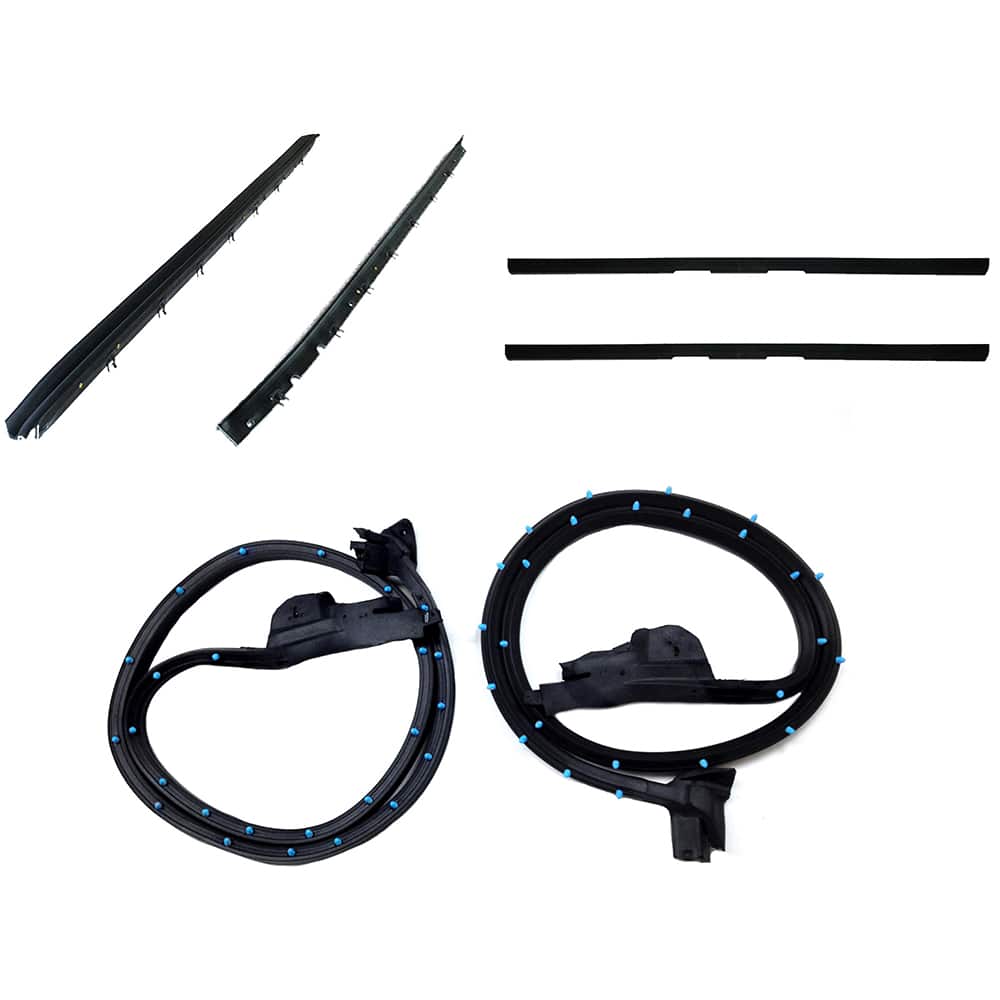Fairchild Industries - Automotive Replacement Parts; Type: Door Seal & Belt Weatherstrip Kit ; Application: 1984-1989 Chevrolet Corvette Door Seal & Belt Weatherstrip Kit replaces OEM# 10245645; 10245646; 14071841; 17986019; 17986020 - Exact Tooling