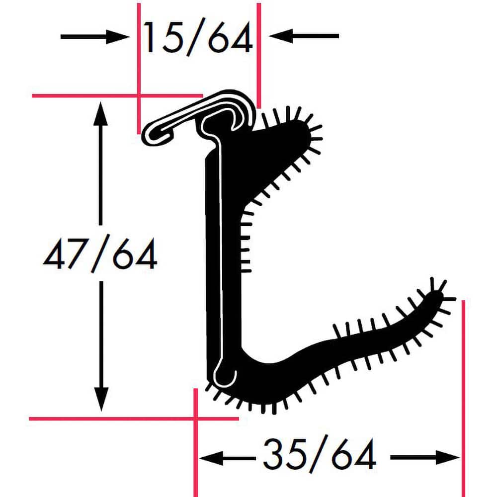 Fairchild Industries - Automotive Replacement Parts; Type: Belt Weatherstrip ; Application: Beltline With Stainless Steel Bead Rigid Flocked Lining Rubber Covered, 48 In. - Exact Tooling