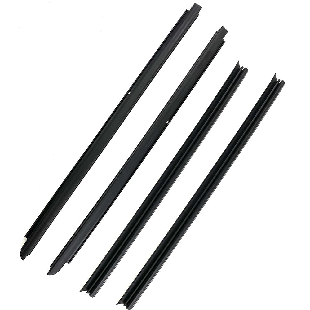 Fairchild Industries - Automotive Replacement Parts; Type: Front Inner & Outer Belt Weatherstrip 4 pc Kit ; Application: 2007-2018 Jeep Wrangler (ALL) Front Belt Weatherstrip 4 pc Kit OEM#: 55395269AD; 55395268AD; 55395715AB replaces OEM# 55395269AD; 553 - Exact Tooling