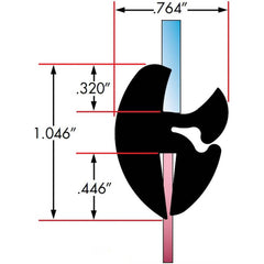 Fairchild Industries - Automotive Replacement Parts; Type: Self-Sealing Weatherstrip ; Application: Two Piece Rubber Glass Sealing Weatherstrip for Windshields With Rubber Locking Strip Included, , 25 Ft., Each - Exact Tooling
