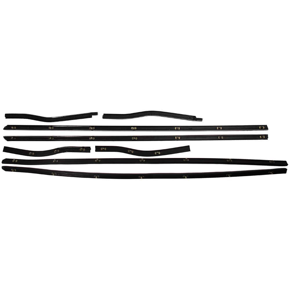 Fairchild Industries - Automotive Replacement Parts; Type: Belt Weatherstrip Kit ; Application: 1967-1968 Ford Mustang Belt Weatherstrip Kit replaces OEM# C7ZZ 6521457A; C7ZZ 6521456A; C7ZZ 6521453A; C7ZZ 6521452A; C7ZZ 6529745A; C7ZZ 6529744A; C7ZZ 6529 - Exact Tooling