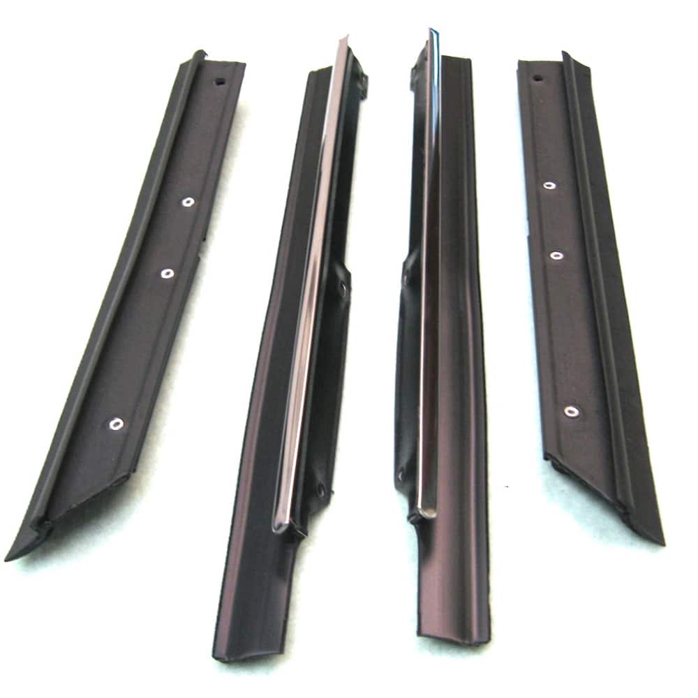 Fairchild Industries - Automotive Replacement Parts; Type: Quarter Window Belt Weatherstrip Kit ; Application: 1983-1993 Ford Mustang Quarter Window Belt Weatherstrip Kit replaces OEM# E3ZZ7630619B; E3ZZ7630618B; E3ZZ7629745A; E3ZZ7629744A - Exact Tooling