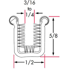 Fairchild Industries - Automotive Replacement Parts; Type: Window Channel ; Application: Stainless Steel Beaded Steel Core Channel with Rigid Polypropylene Pile Lining Uncovered, 36 In. - Exact Tooling