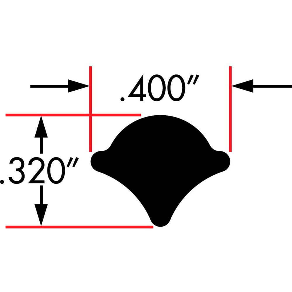 Fairchild Industries - Automotive Replacement Parts; Type: Self-Sealing Weatherstrip ; Application: Rubber Lockstrip, , 25 Ft., Each - Exact Tooling