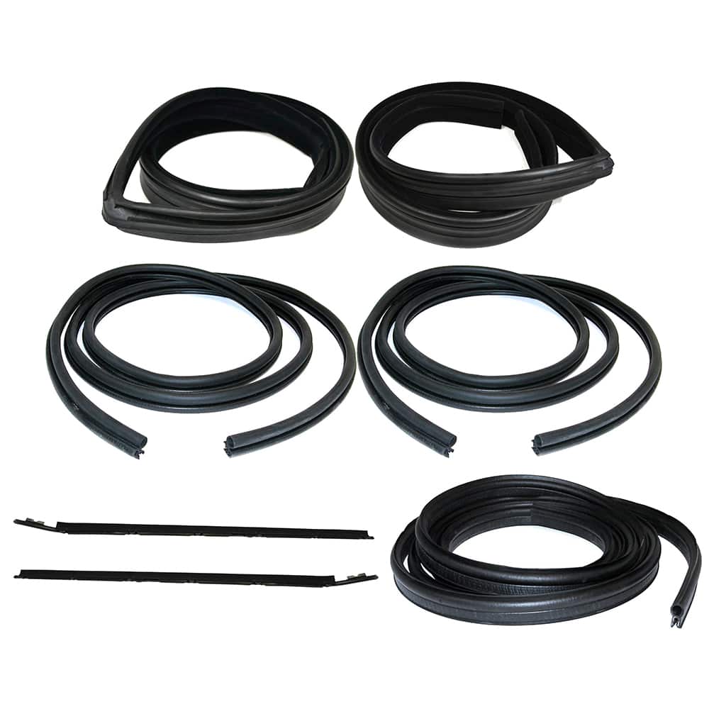 Fairchild Industries - Automotive Replacement Parts; Type: Door Seal; Window Channel; Belt Weathertstrip Kit ; Application: 1983-1986 Ford Mustang Coupe/Hatchback Door Seal, Window Channel, Belt Weathertstrip Kit replaces OEM# E9ZZ6121596A; E9ZZ6121597A; - Exact Tooling