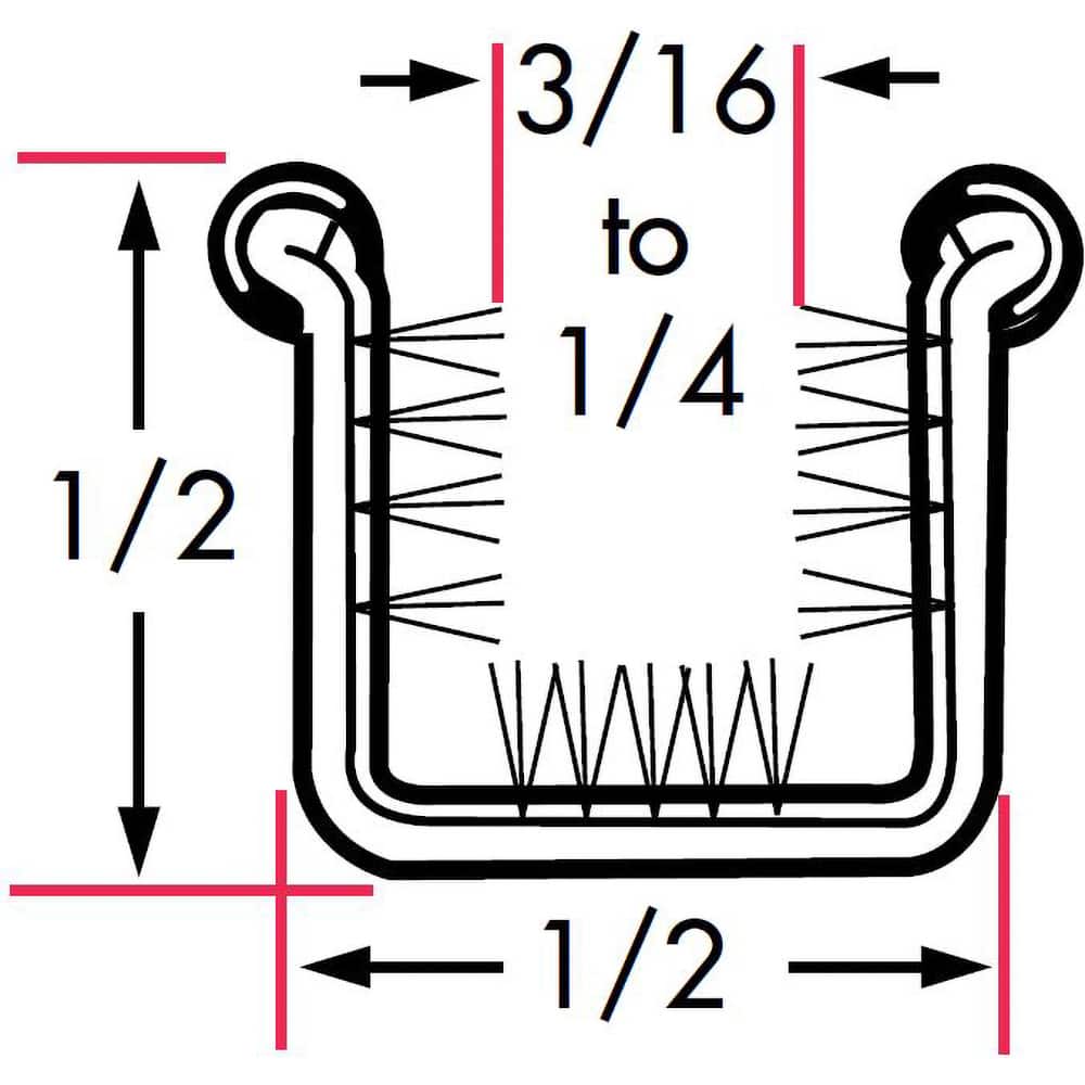 Fairchild Industries - Automotive Replacement Parts; Type: Window Channel ; Application: Stainless Steel Beaded Steel Core Channel with Rigid Pile Lining Uncovered, 36 In. - Exact Tooling