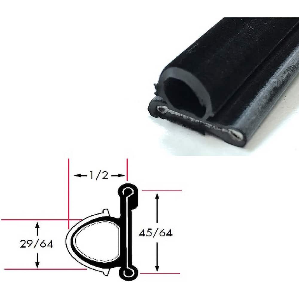 Fairchild Industries - Automotive Replacement Parts; Type: Belt Weatherstrip ; Application: Beltline Without Stainless Steel Bead Rigid Flocked Lining Rubber Covered, 48 In. - Exact Tooling