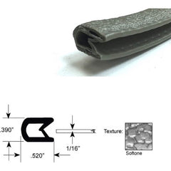 Fairchild Industries - Automotive Replacement Parts; Type: Edge Trim ; Application: Edge Trim, Standard Double Lip Trim with Segmented Steel Core, .032"-.125", Lite Brown Soft Tone, 50 ft. - Exact Tooling