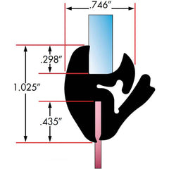 Fairchild Industries - Automotive Replacement Parts; Type: Self-Sealing Weatherstrip ; Application: One Piece Rubber Glass Sealing Weatherstrip for Windshields, , 25 Ft., Each - Exact Tooling