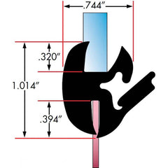 Fairchild Industries - Automotive Replacement Parts; Type: Self-Sealing Weatherstrip ; Application: One Piece Rubber Glass Sealing Weatherstrip for Windshields, , 25 Ft., Each - Exact Tooling