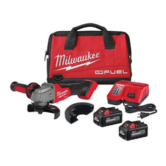 Milwaukee Tool - Cut-Off Tools & Cut-Off-Grinder Tools; Type of Power: Cordless ; Handle Type: Straight ; Speed (RPM): 8500.00 ; Wheel Diameter (Inch): 5 - Exact Tooling
