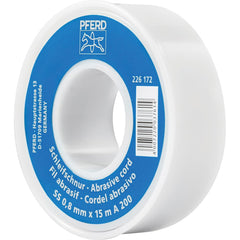 PFERD - Abrasive Cords & Tape; Product Type: Cord ; Abrasive Material: Aluminum Oxide ; Tape/Cord Width (Decimal Inch): 0.030 ; Overall Cord/Tape Length (Feet): 48 ; Grit: 200 - Exact Tooling
