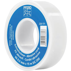 PFERD - Abrasive Cords & Tape; Product Type: Cord ; Abrasive Material: Silicon Carbide ; Tape/Cord Width (Decimal Inch): 0.020 ; Overall Cord/Tape Length (Feet): 48 ; Grit: 200 - Exact Tooling