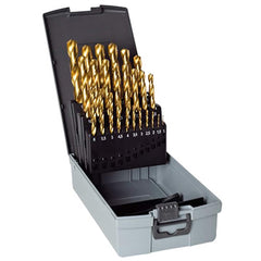Guhring - Drill Bit Sets; System of Measurement: Metric ; Drill Bit Material: Cobalt ; Drill Bit Set Type: Jobber Length Drill Bits ; Minimum Drill Bit Size (mm): 1.00 ; Minimum Drill Bit Size (Decimal Inch): 0.0394 ; Maximum Drill Bit Size (mm): 13.00 - Exact Tooling
