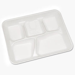 Pactiv - Paper & Plastic Cups, Plates, Bowls & Utensils; Breakroom Accessory Type: Foam Plates ; Breakroom Accessory Description: Dinnerware-Compartment/Meal Tray; Foam ; Color: White - Exact Tooling