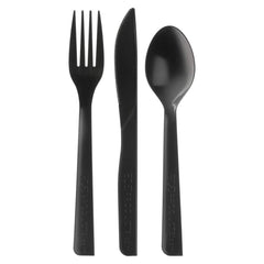 ECO PRODUCTS - Paper & Plastic Cups, Plates, Bowls & Utensils; Breakroom Accessory Type: Cutlery ; Breakroom Accessory Description: Utensils-Disposable Dining Utensil Combo ; Color: Black - Exact Tooling
