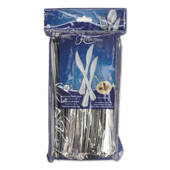 WNA - Paper & Plastic Cups, Plates, Bowls & Utensils; Breakroom Accessory Type: Knife ; Breakroom Accessory Description: Utensils-Disposable Knife ; Color: Silver - Exact Tooling