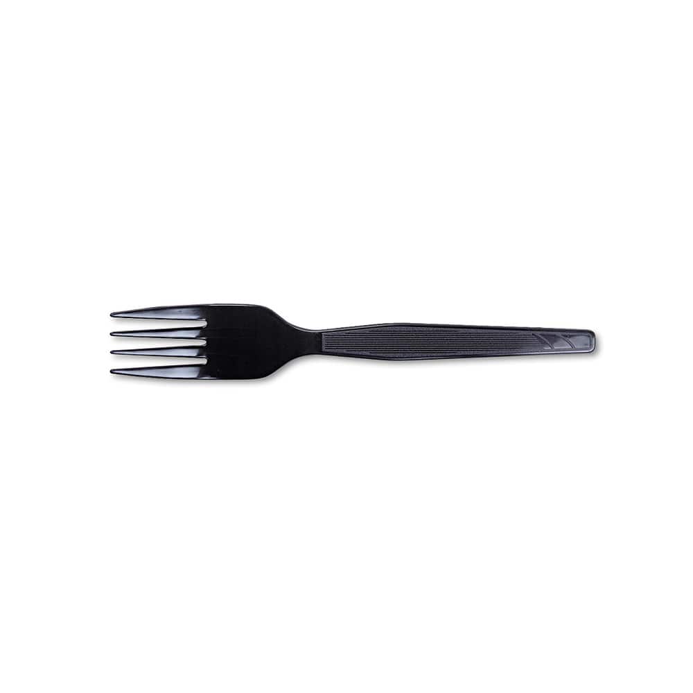 Dixie - Paper & Plastic Cups, Plates, Bowls & Utensils; Breakroom Accessory Type: Fork ; Breakroom Accessory Description: Utensils-Disposable Fork ; Color: Black - Exact Tooling