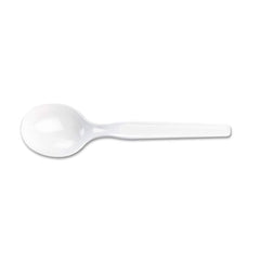 Dixie - Paper & Plastic Cups, Plates, Bowls & Utensils; Breakroom Accessory Type: Soup Spoon ; Breakroom Accessory Description: Utensils-Disposable Soup Spoon ; Color: White - Exact Tooling