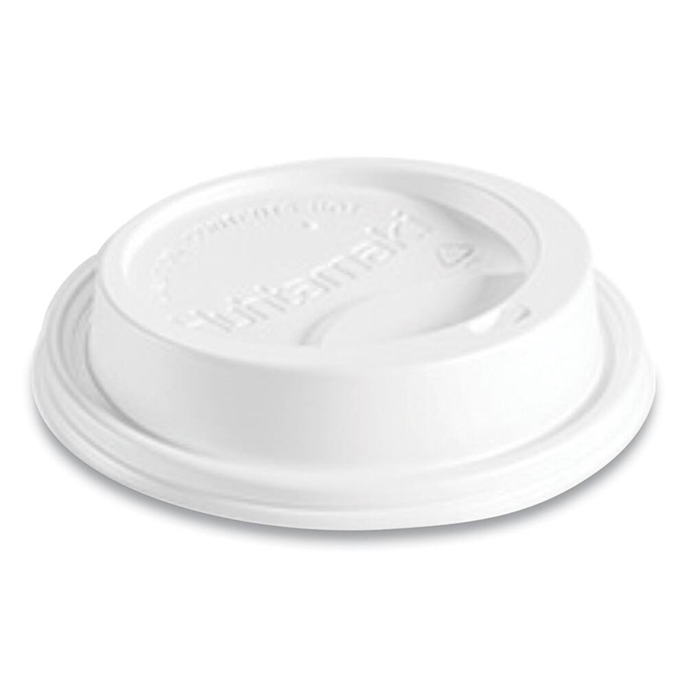 Huhtamaki - Paper & Plastic Cups, Plates, Bowls & Utensils; Breakroom Accessory Type: Hot Cup Lid ; Breakroom Accessory Description: Cup Lids-Hot Cup Dome ; Color: White - Exact Tooling