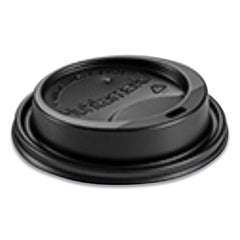 Huhtamaki - Paper & Plastic Cups, Plates, Bowls & Utensils; Breakroom Accessory Type: Hot Cup Lid ; Breakroom Accessory Description: Cup Lids-Hot Cup Dome ; Color: Black - Exact Tooling