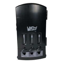 WeGo - Paper & Plastic Cups, Plates, Bowls & Utensils; Breakroom Accessory Type: Cutlery Bin ; Breakroom Accessory Description: Utensil Dispensers-Tower-Fork ; Color: Black - Exact Tooling