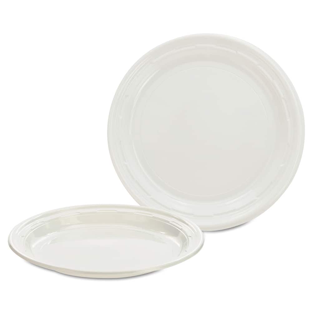 DART - Paper & Plastic Cups, Plates, Bowls & Utensils; Breakroom Accessory Type: Plates ; Breakroom Accessory Description: Dinnerware-Plate; Plastic ; Color: White - Exact Tooling