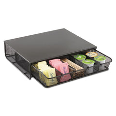 Safco - Coffee, Tea & Accessories; Breakroom Accessory Type: Coffee Condiment/Cup Organizer ; Breakroom Accessory Description: Condiment Organizers-Coffee Condiment Station ; Color: Black - Exact Tooling