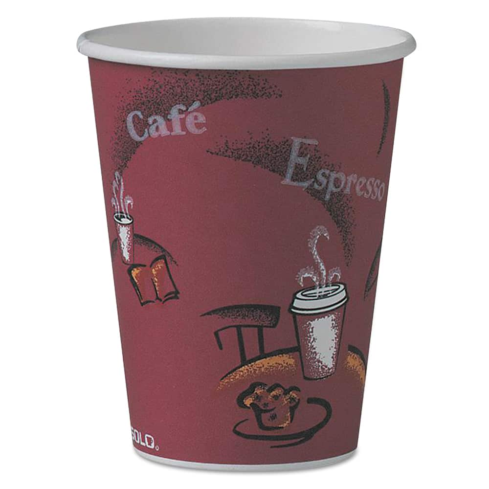 DART - Paper & Plastic Cups, Plates, Bowls & Utensils; Breakroom Accessory Type: Paper Cups ; Breakroom Accessory Description: Cups-Hot Drink; Paper ; Color: Maroon - Exact Tooling