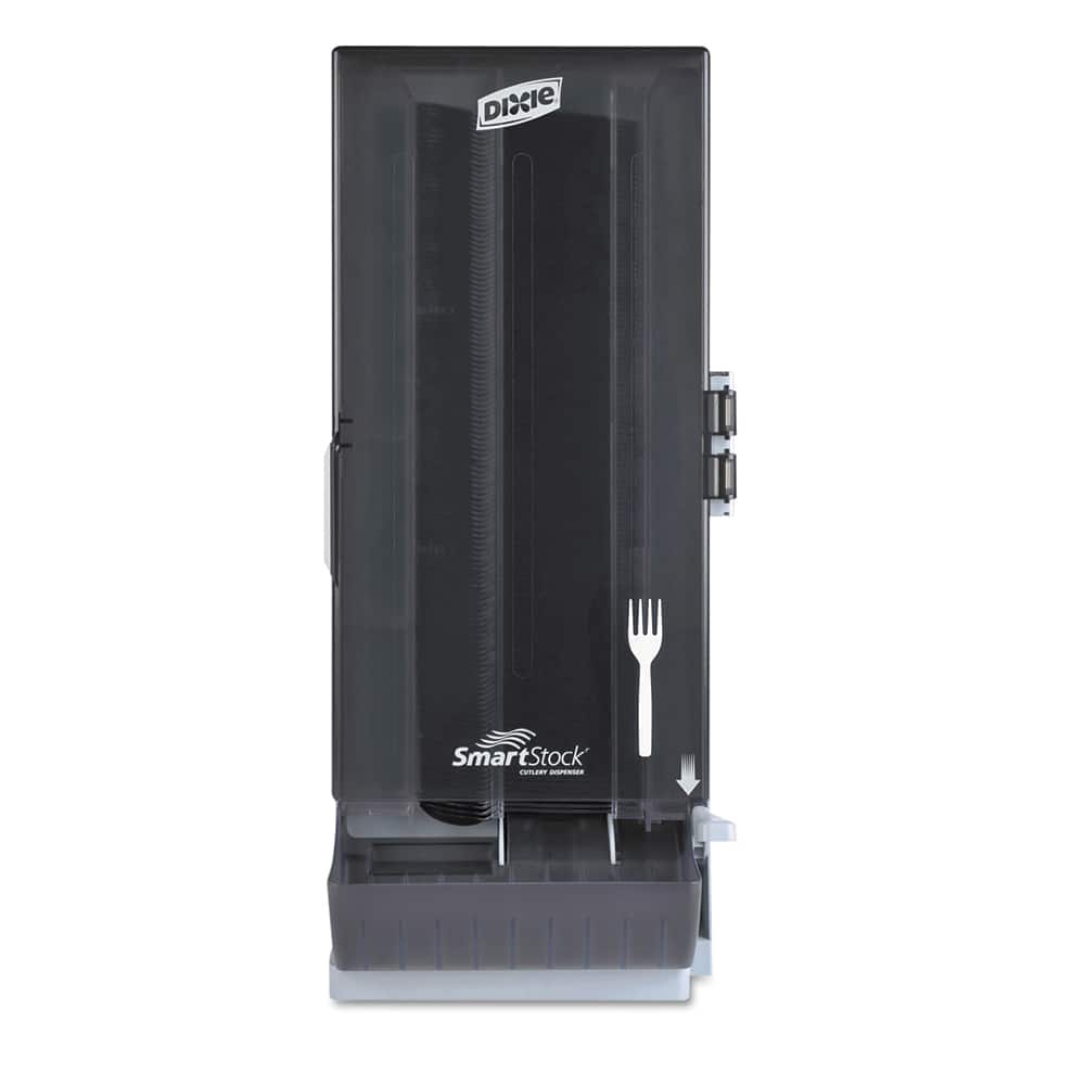 Dixie - Paper & Plastic Cups, Plates, Bowls & Utensils; Breakroom Accessory Type: Cutlery Bin ; Breakroom Accessory Description: Utensil Dispensers-Bins/Trays ; Color: Smoke - Exact Tooling