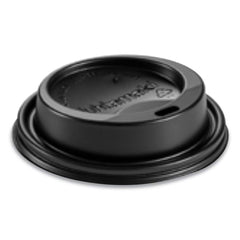 Huhtamaki - Paper & Plastic Cups, Plates, Bowls & Utensils; Breakroom Accessory Type: Hot Cup Lid ; Breakroom Accessory Description: Cup Lids-Hot Cup Dome ; Color: Black - Exact Tooling