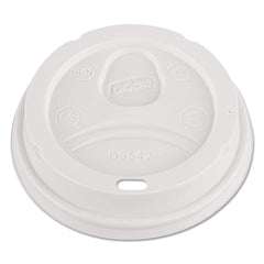 Dixie - Paper & Plastic Cups, Plates, Bowls & Utensils; Breakroom Accessory Type: Hot Cup Lid ; Breakroom Accessory Description: Cup Lids-Hot Cup ; Color: White - Exact Tooling