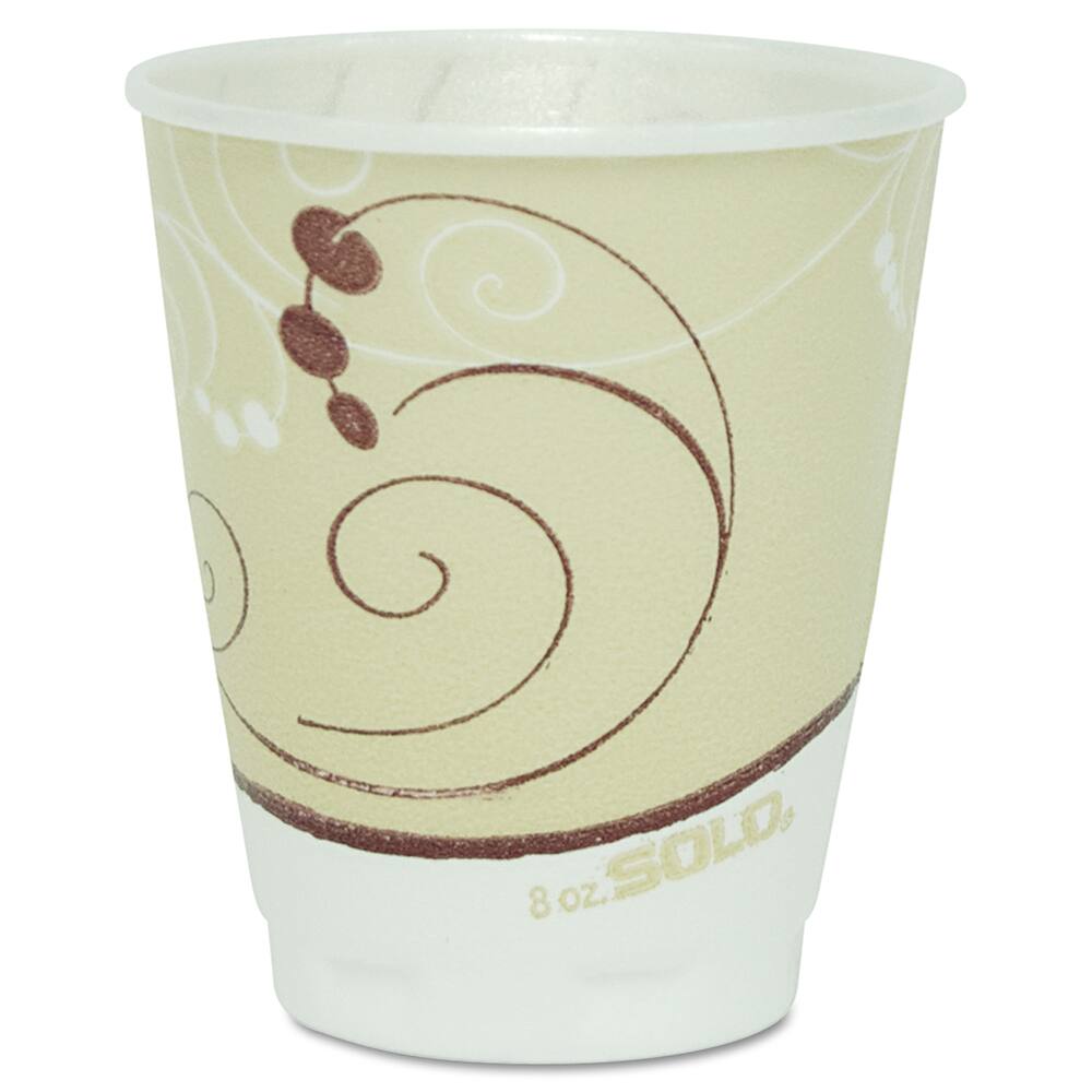 DART - Paper & Plastic Cups, Plates, Bowls & Utensils; Breakroom Accessory Type: Foam Cups ; Breakroom Accessory Description: Cups-Hot/Cold Drink; Foam ; Color: Beige - Exact Tooling